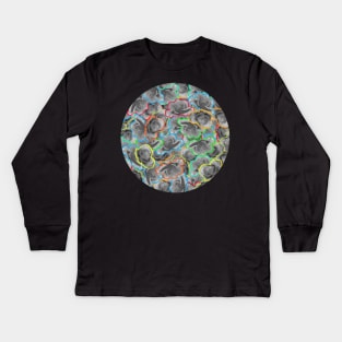 Pop Art | Rainbow Psychedelic Florals Top Kids Long Sleeve T-Shirt